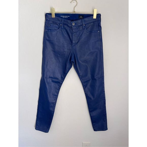 AG Adriano Goldschmied Womens Farrah Skinny Fit Coated Jeans Size 31